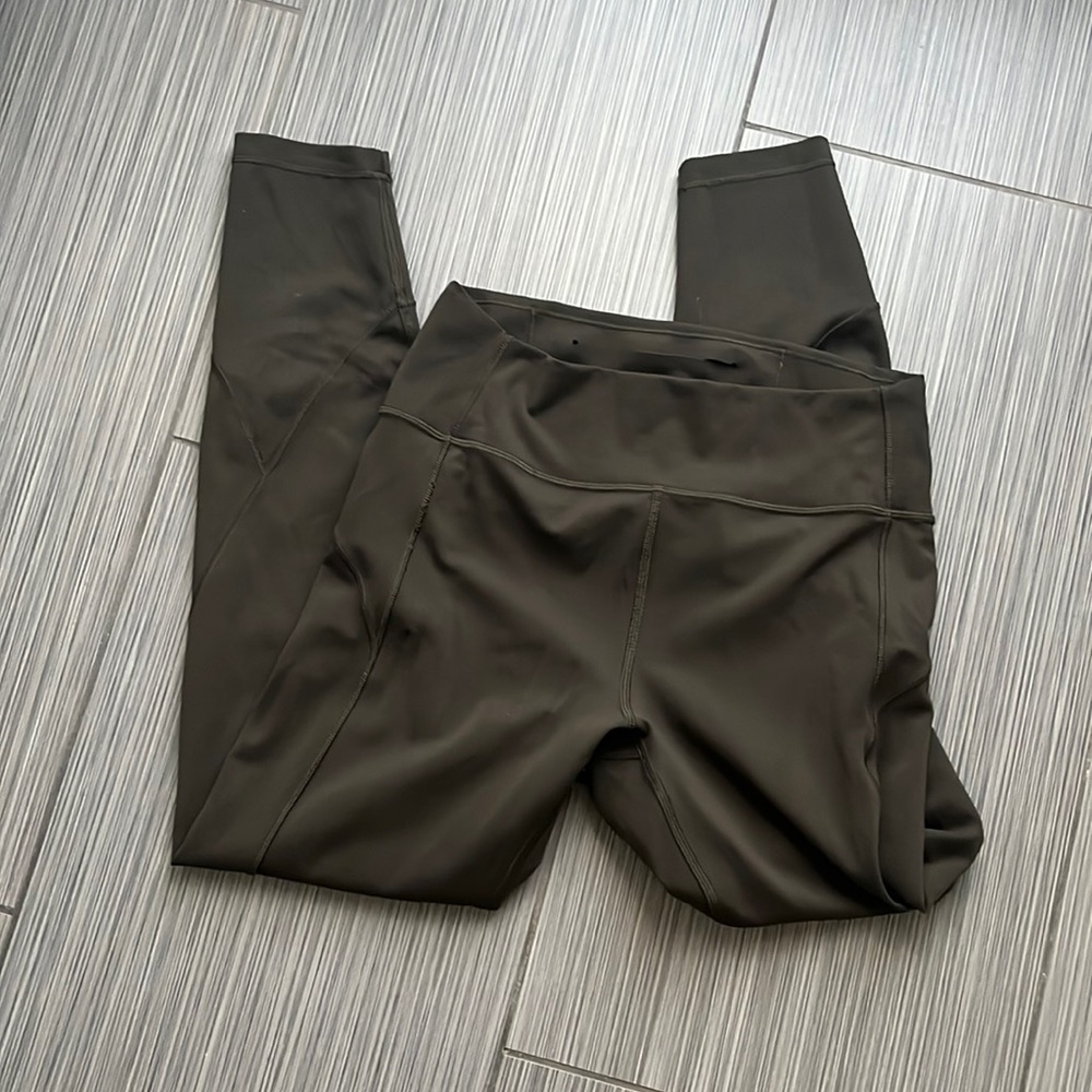 Lululemon leggings in olive green